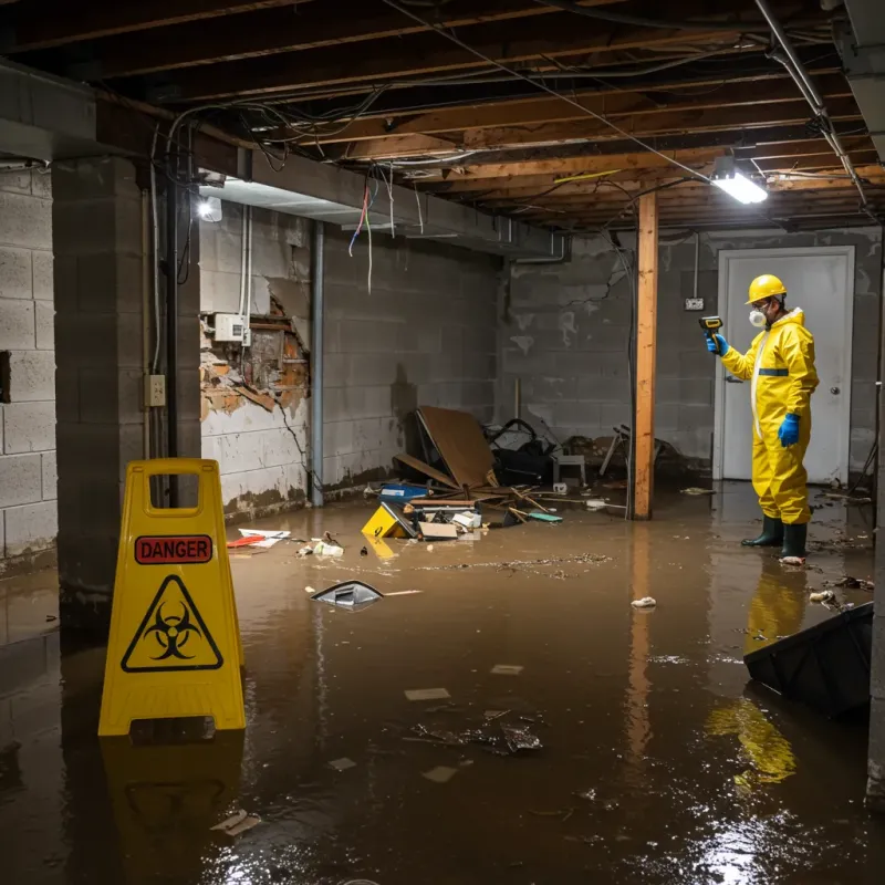 Flooded Basement Electrical Hazard in Bellaire, TX Property